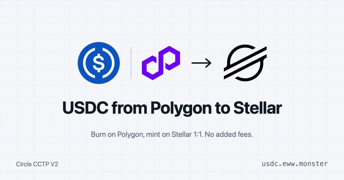 USDC, Polygon → Stellar
